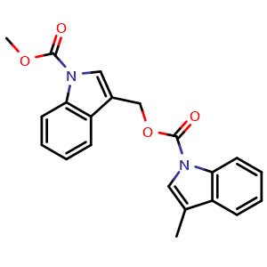 (1-(methoxycarbonyl)-1H-indol-3-yl)methyl 3-methyl-1H-indole-1-carboxylate