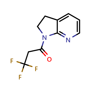 Chemical structure of 1-(2,3-Dihydro-1H-pyrrolo[2,3-b]pyridin-1-yl)-3,3,3-trifluoropropan-1-one , CAS 1640961-23-4, AChemBlock S88669