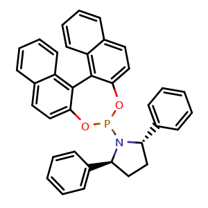 Chemical structure of (2S,5S)-1-(dinaphtho[2,1-d:1',2'-f][1,3,2]dioxaphosphepin-4-yl)-2,5-diphenylpyrrolidine , AChemBlock S88682