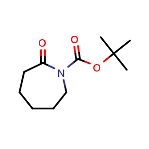 Chemical structure of tert-Butyl 2-oxoazepane-1-carboxylate , CAS 106412-36-6, AChemBlock S88693