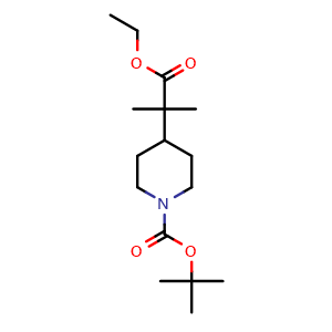 tert-butyl 4-(1-ethoxy-2-methyl-1-oxopropan-2-yl)piperidine-1-carboxylate