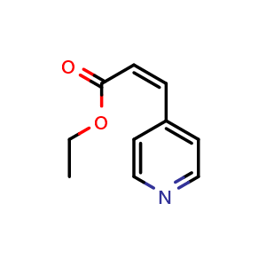 Chemical structure of ethyl (Z)-3-(pyridin-4-yl)acrylate , CAS 2097544-39-1, AChemBlock S88781