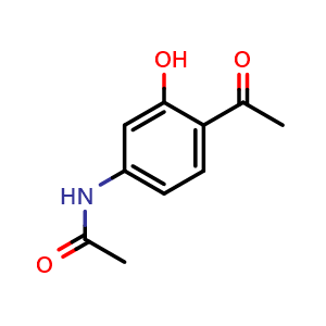Chemical structure of N-(4-acetyl-3-hydroxyphenyl)acetamide , CAS 40547-58-8, AChemBlock S88796
