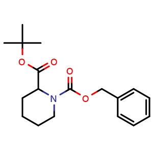 Chemical structure of 1-benzyl 2-(tert-butyl) piperidine-1,2-dicarboxylate , CAS 71170-89-3, AChemBlock S88811