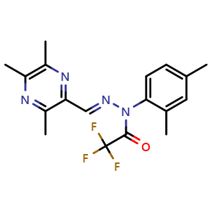 (E)-N-(2,4-dimethylphenyl)-2,2,2-trifluoro-N'-((3,5,6-trimethylpyrazin-2-yl)methylene)acetohydrazide