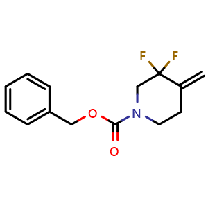 Chemical structure of benzyl 3,3-difluoro-4-methylenepiperidine-1-carboxylate , CAS 1373503-77-5, AChemBlock S88840