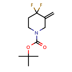 Chemical structure of tert-butyl 4,4-difluoro-3-methylenepiperidine-1-carboxylate , CAS 2375184-76-0, AChemBlock S88847