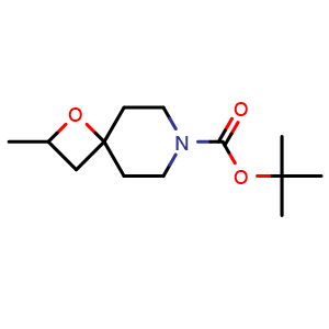 Chemical structure of tert-butyl 2-methyl-1-oxa-7-azaspiro[3.5]nonane-7-carboxylate , CAS 2375192-74-6, AChemBlock S88863