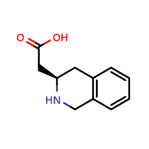 Chemical structure of (3R)-1,2,3,4-Tetrahydro-3-isoquinolineacetic acid , CAS 187218-03-7, AChemBlock S88893
