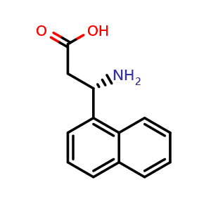 Chemical structure of (S)-3-amino-3-(naphthalen-1-yl)propanoic acid , CAS 275826-46-5, AChemBlock S88999