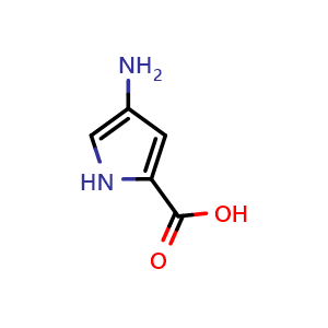 Chemical structure of 4-amino-1H-pyrrole-2-carboxylic acid , CAS 155815-95-5, AChemBlock S89137