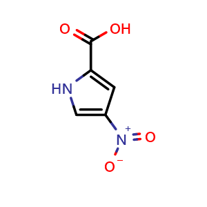 Chemical structure of 4-nitro-1H-pyrrole-2-carboxylic acid , CAS 5930-93-8, AChemBlock S89151