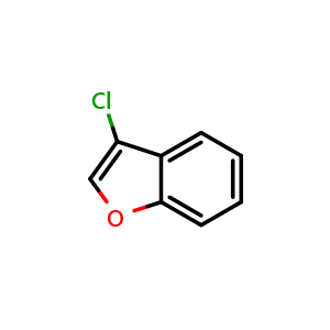 Chemical structure of 3-chlorobenzofuran , CAS 63361-59-1, AChemBlock S89155