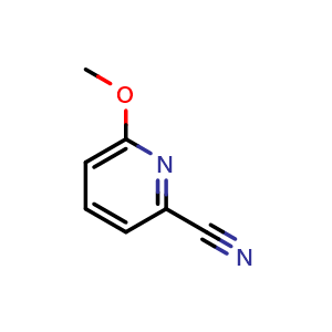 Chemical structure of 6-methoxypicolinonitrile , CAS 83621-01-6, AChemBlock S89162