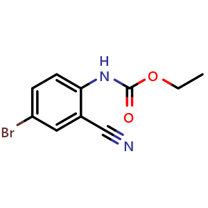 Chemical structure of ethyl (4-bromo-2-cyanophenyl)carbamate , CAS 220269-80-7, AChemBlock S89196