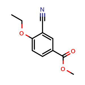 Chemical structure of methyl 3-cyano-4-ethoxybenzoate , CAS 318528-53-9, AChemBlock S89204