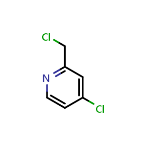 Chemical structure of 4-chloro-2-(chloromethyl)pyridine , CAS 10177-21-6, AChemBlock S89239