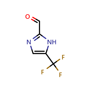 Chemical structure of 5-(trifluoromethyl)-1H-imidazole-2-carbaldehyde , CAS 102808-02-6, AChemBlock S89243