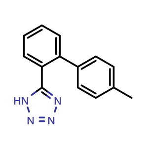 Chemical structure of 5-(4'-methyl-[1,1'-biphenyl]-2-yl)-2H-tetrazole , CAS 120568-11-8, AChemBlock S89265