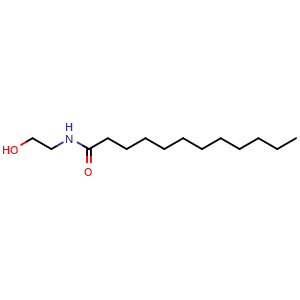 Chemical structure of N-(2-hydroxyethyl)dodecanamide , CAS 142-78-9, AChemBlock S89291