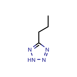 Chemical structure of 5-propyl-2H-tetrazole , CAS 14389-13-0, AChemBlock S89295
