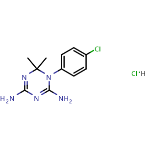 1-(4-chlorophenyl)-6,6-dimethyl-1,6-dihydro-1,3,5-triazine-2,4-diamine hydrochloride