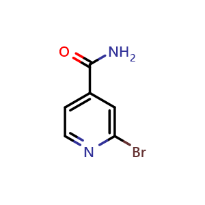 Chemical structure of 2-bromoisonicotinamide , CAS 29840-73-1, AChemBlock S89367