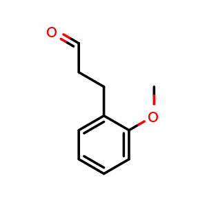 Chemical structure of 3-(2-methoxyphenyl)propanal , CAS 33538-83-9, AChemBlock S89383