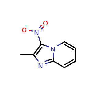 Chemical structure of 2-methyl-3-nitroimidazo[1,2-a]pyridine , CAS 34165-09-8, AChemBlock S89386