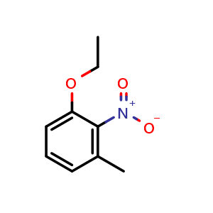 Chemical structure of 1-ethoxy-3-methyl-2-nitrobenzene , CAS 342044-61-5, AChemBlock S89387