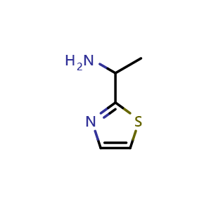 Chemical structure of 1-(thiazol-2-yl)ethan-1-amine , CAS 432047-36-4, AChemBlock S89406