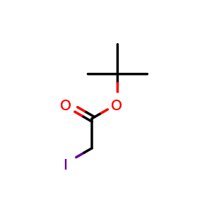 Chemical structure of tert-butyl 2-iodoacetate , CAS 49827-15-8, AChemBlock S89418