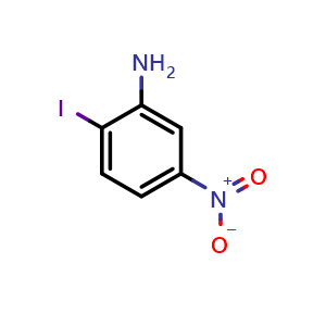 Chemical structure of 2-iodo-5-nitroaniline , CAS 5459-50-7, AChemBlock S89434