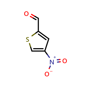 Chemical structure of 4-nitrothiophene-2-carbaldehyde , CAS 57500-53-5, AChemBlock S89436