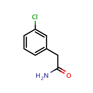 Chemical structure of 2-(3-chlorophenyl)acetamide , CAS 58357-84-9, AChemBlock S89438