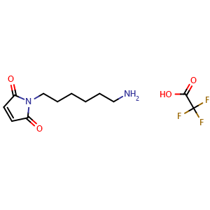 Chemical structure of 1-(6-aminohexyl)-1H-pyrrole-2,5-dione 2,2,2-trifluoroacetate , CAS 731862-92-3, AChemBlock S89480