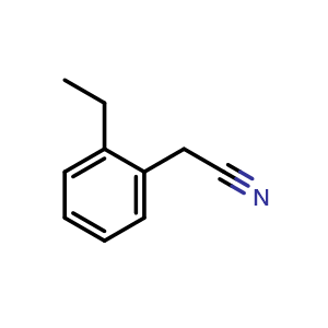Chemical structure of 2-(2-ethylphenyl)acetonitrile , CAS 74533-20-3, AChemBlock S89482