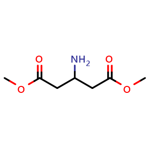 Chemical structure of dimethyl 3-aminopentanedioate , CAS 77313-09-8, AChemBlock S89489