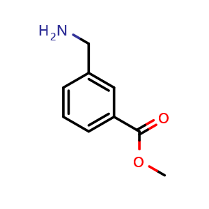 Chemical structure of methyl 3-(aminomethyl)benzoate , CAS 93071-65-9, AChemBlock S89534