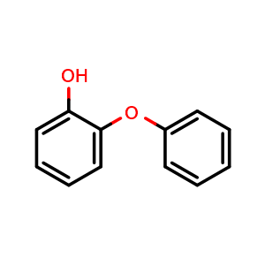 Chemical structure of 2-phenoxyphenol , CAS 2417-10-9, AChemBlock S89541