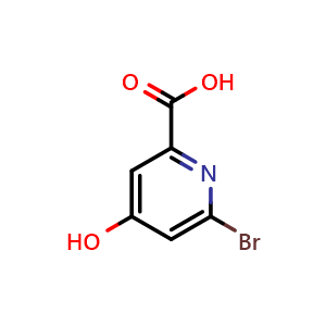 Chemical structure of 6-bromo-4-hydroxypicolinic acid , CAS 1393567-38-8, AChemBlock S89556