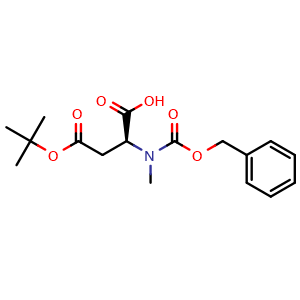 Chemical structure of Cbz-MeAsp(OtBu)-OH , CAS 42417-70-9, AChemBlock S89649