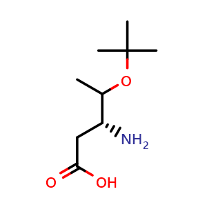 Chemical structure of L-beta-homothreonine(OtBu) , CAS 2375172-53-3, AChemBlock S89681