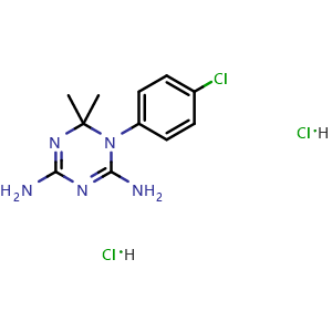 Chemical structure of Cycloguanil dihydrochloride , CAS 25332-47-2, AChemBlock S89691