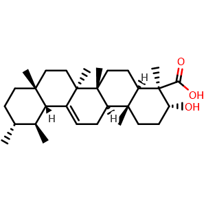 Chemical structure of beta-Boswellic acid , CAS 631-69-6, AChemBlock S89695