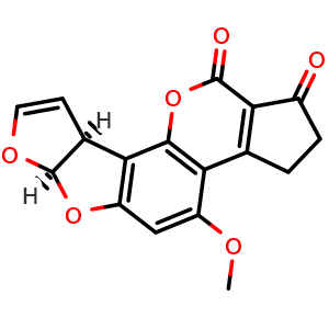 Chemical structure of Aflatoxin , CAS 1162-65-8, AChemBlock S89722