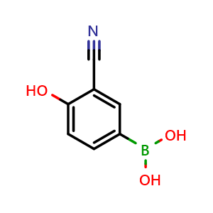 Chemical structure of 1-hydroxy-2-cyano-4-phenyl boric acid , CAS 1637208-14-0, AChemBlock S89724