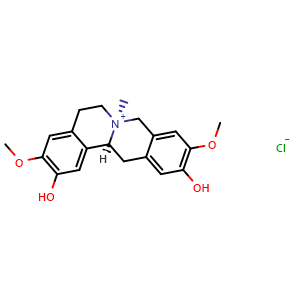 Chemical structure of Phellodendrine, chloride , CAS 104112-82-5, AChemBlock S89744