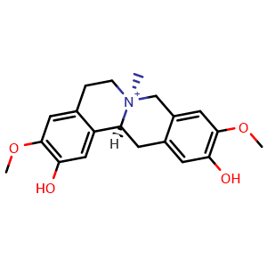 Chemical structure of (-)-Phellodendrine , CAS 6873-13-8, AChemBlock S89759
