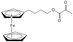 Chemical structure of 4-Ferrocenylbutylmethacrylate , CAS 1352832-96-2, AChemBlock S89814